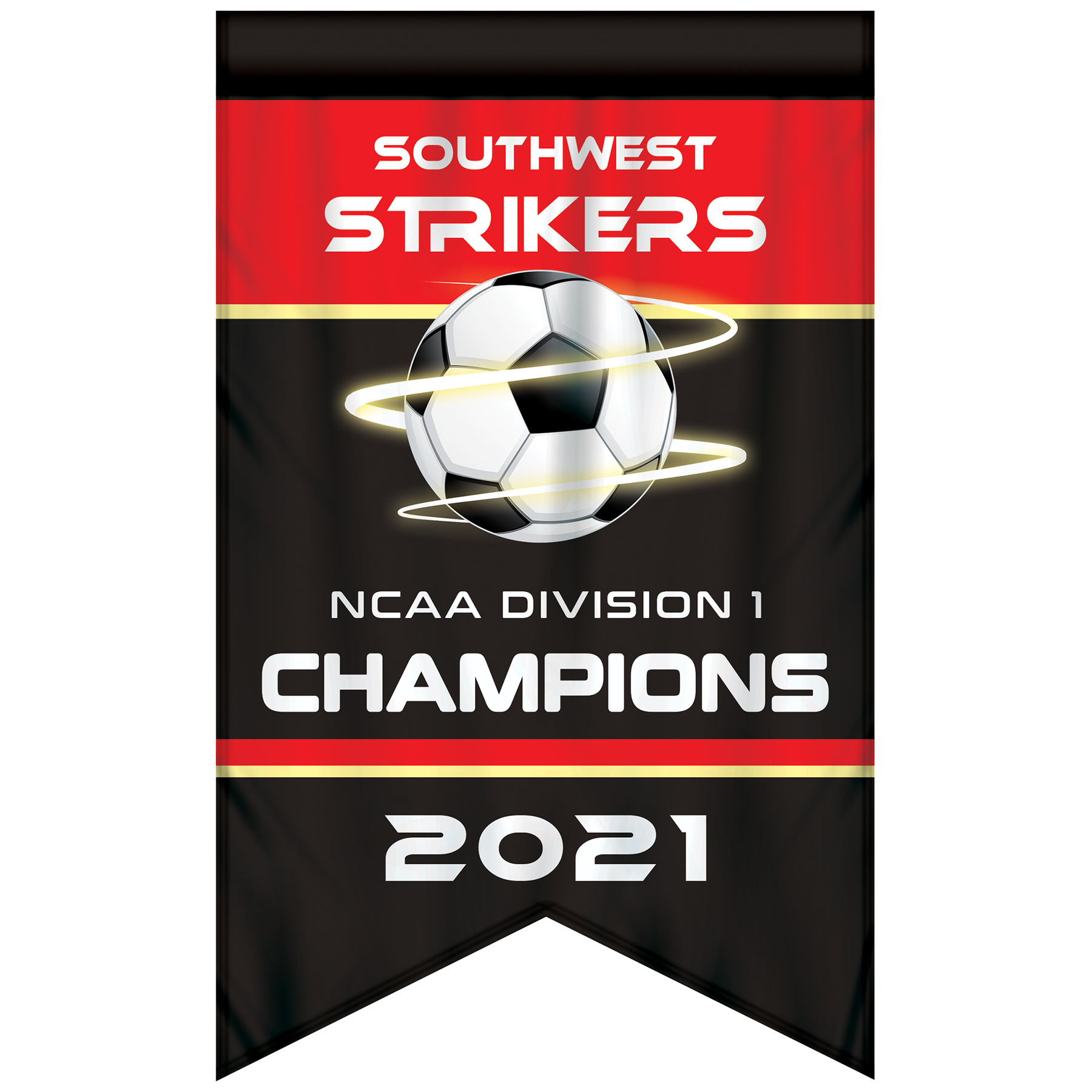 2' x 3' Championship Banner Double Sided Dove Tail Cut 2