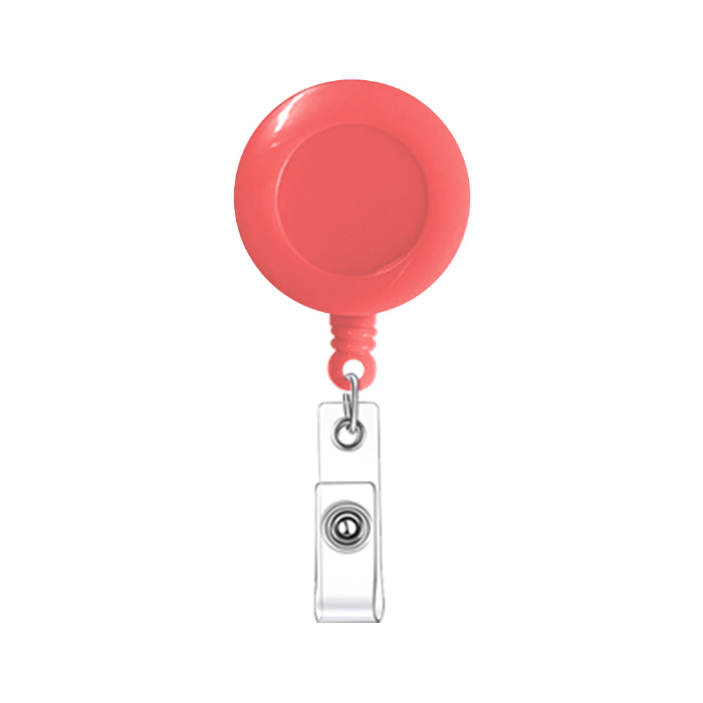 Round Retractable Badge Holder W/ Clip 2