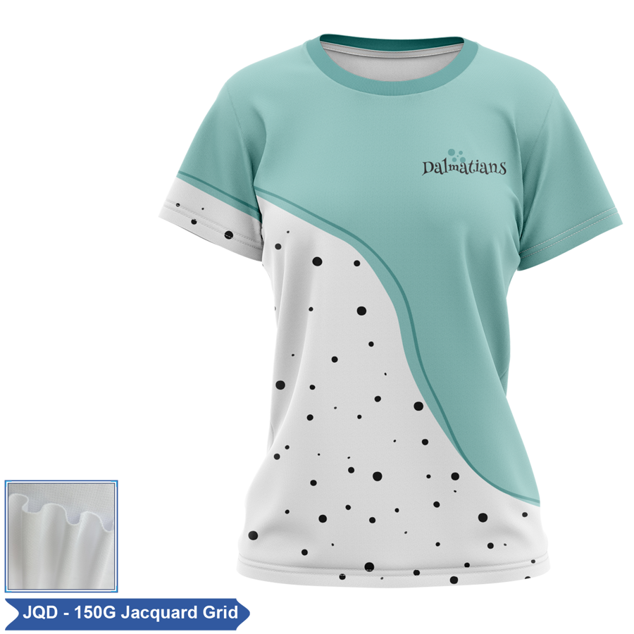Women's Sublimation 160G Jacquard Short Sleeve T-Shirt 4