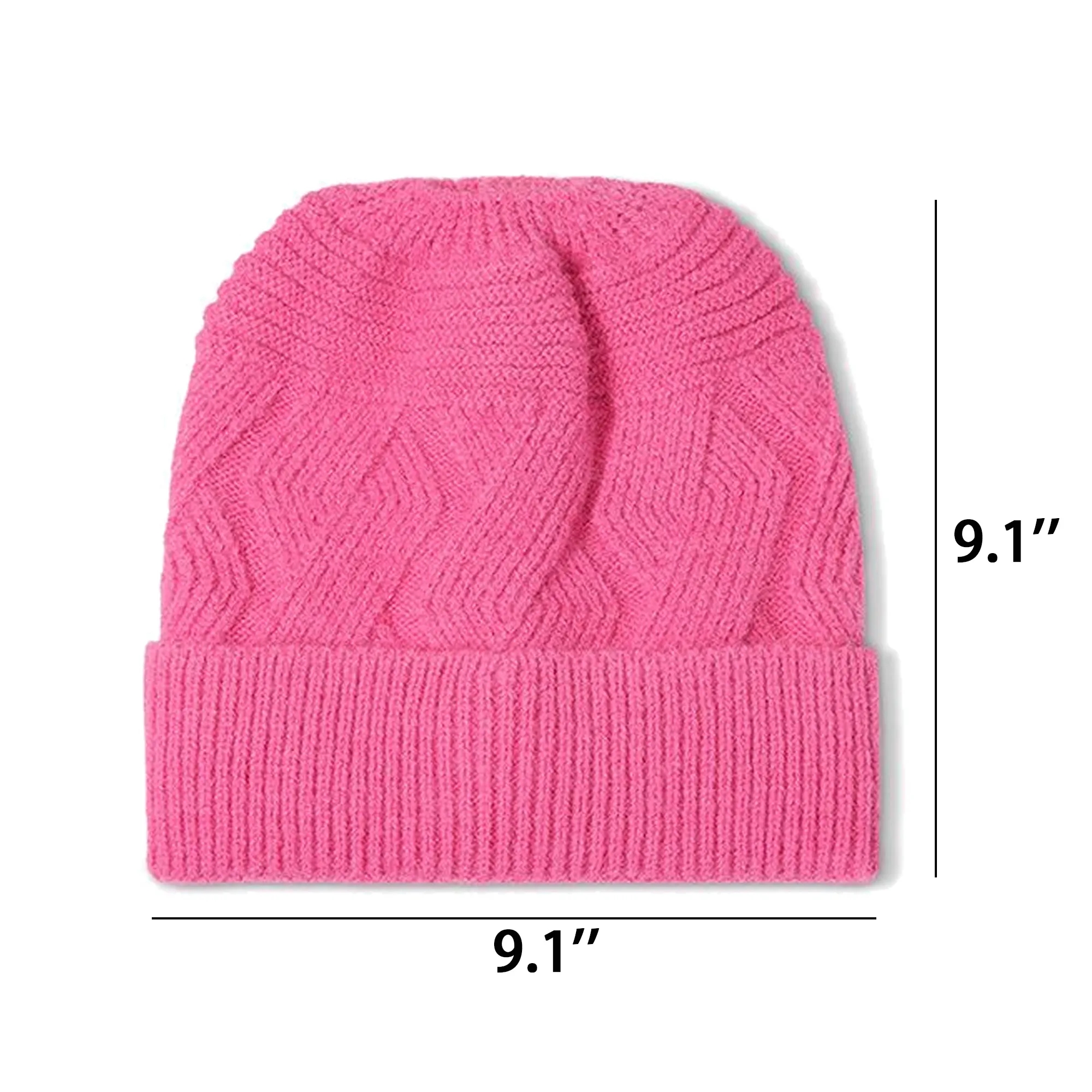 Ponytail Knitted Beanie Hat 5