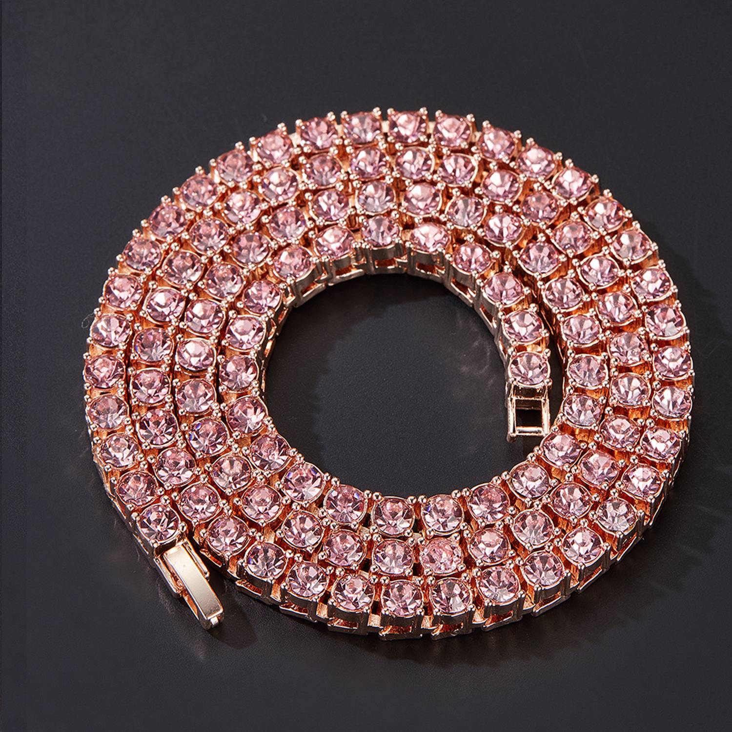 Alloy Rhinestones Row Tennis Chain 3