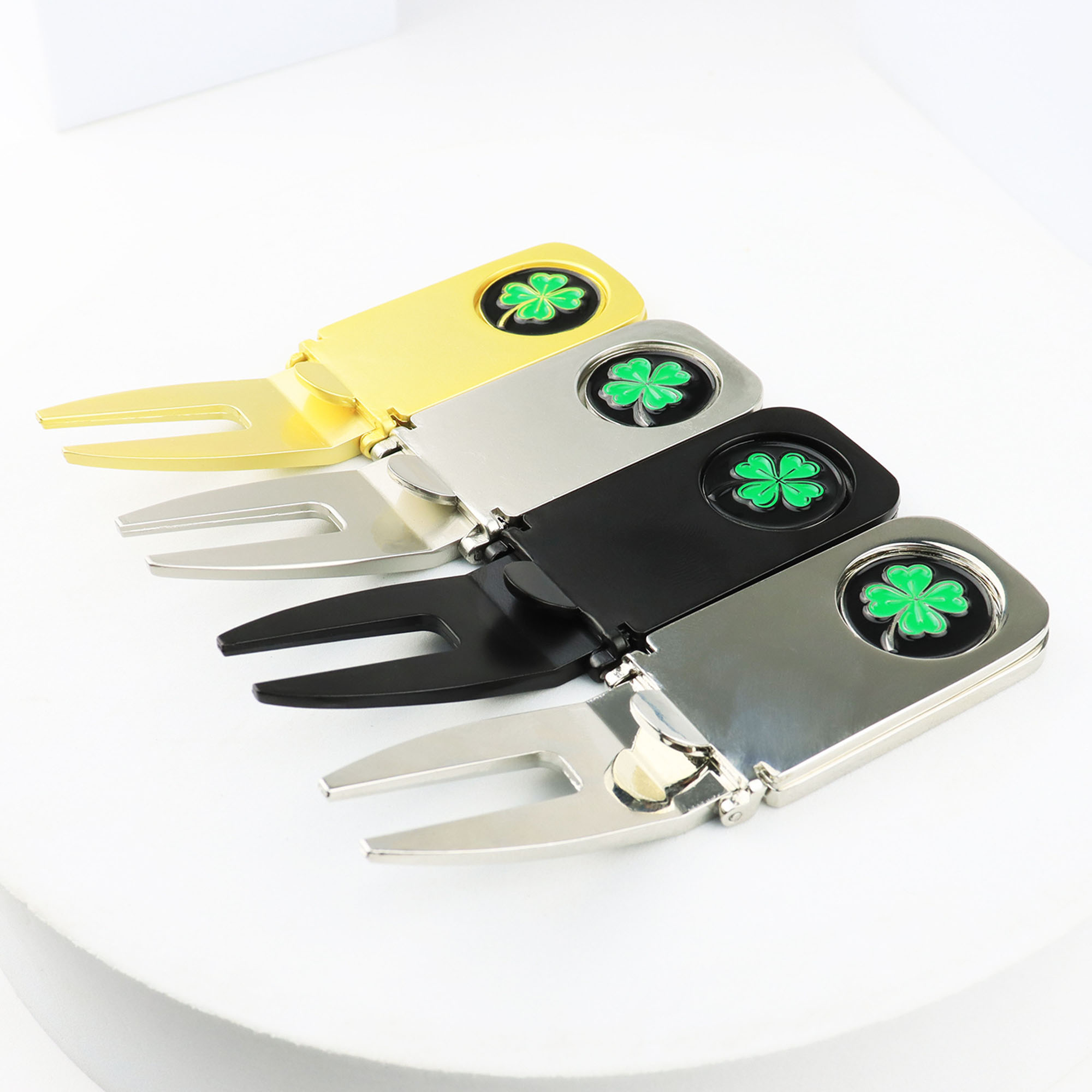 Zinc Alloy Golf Divot Tool Cigar Holder with Ball Marker 4