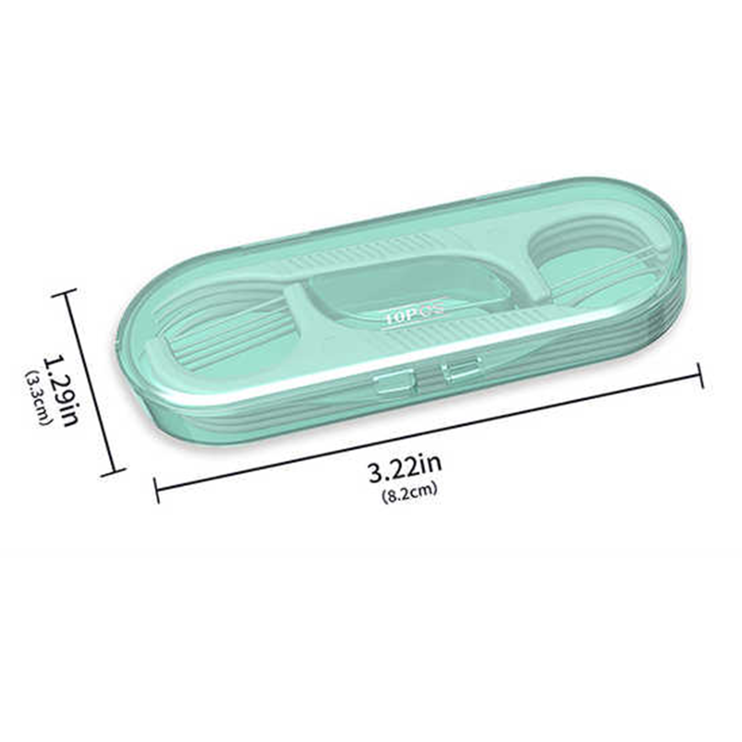 10PCS Portable Dental Floss Picks Set w/ Case 5
