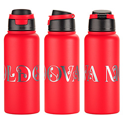 Cabrio 32 oz Recycled Stainless Steel Vacuum Insulated Bottle, custom water bottle with logo imprint 2