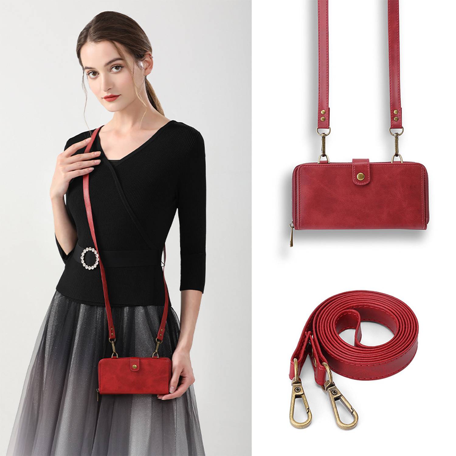 Faux Leather Multifunctional Phone Bag 5