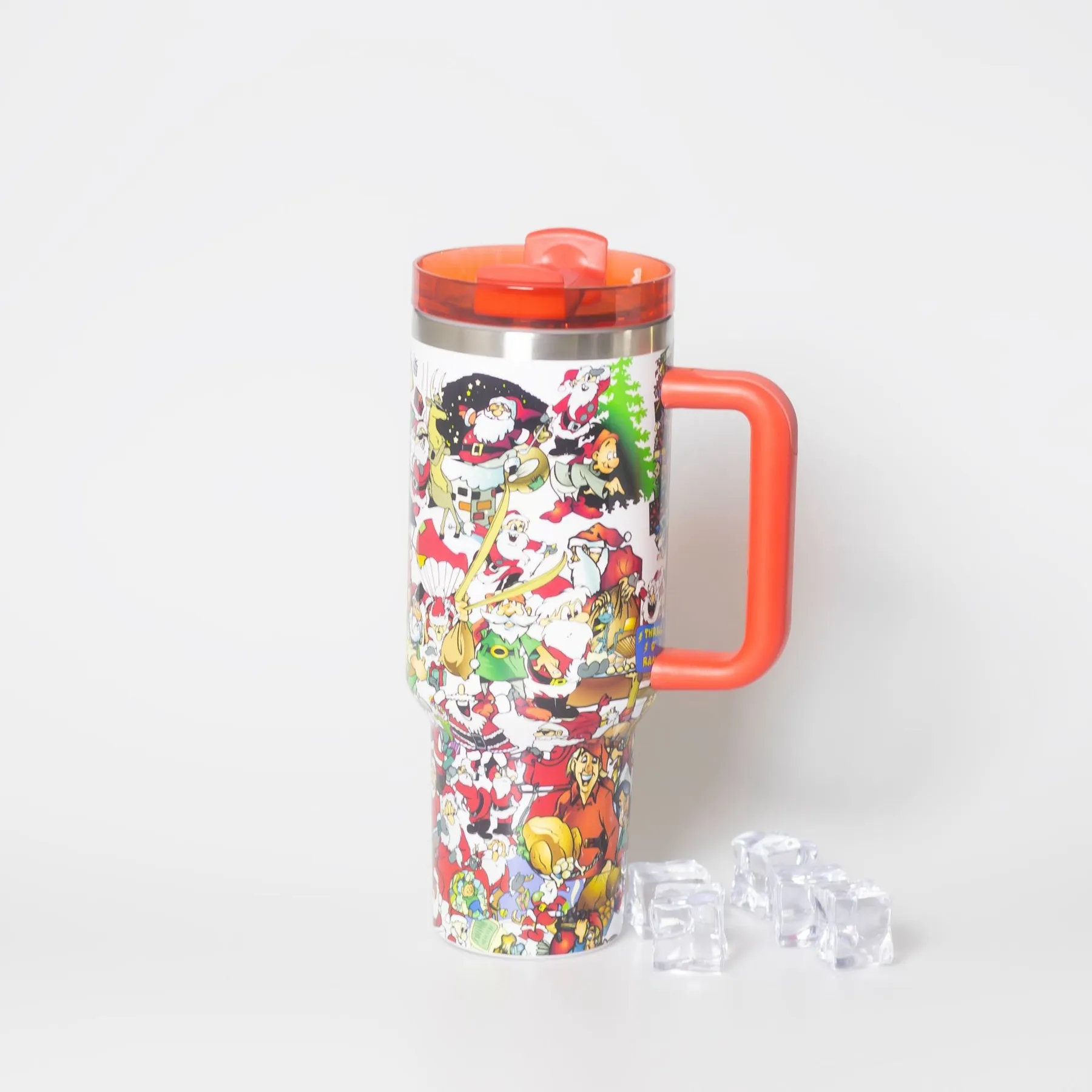 Christmas Theme 40 Oz. Vacuum Tumbler with Lid and Straw 15