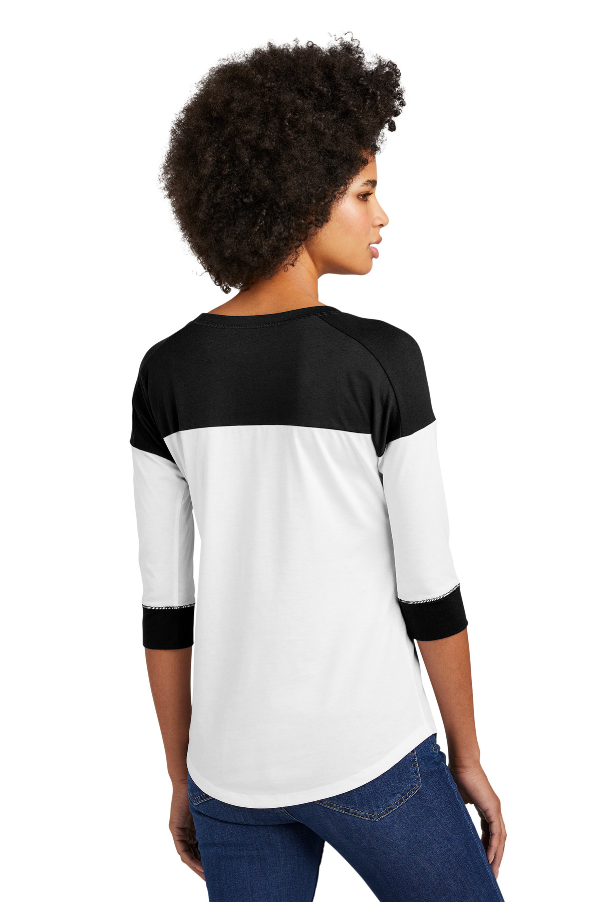 New Era Women's Heritage Blend 3/4-Sleeve Baseball Raglan Tee. LNEA104 4