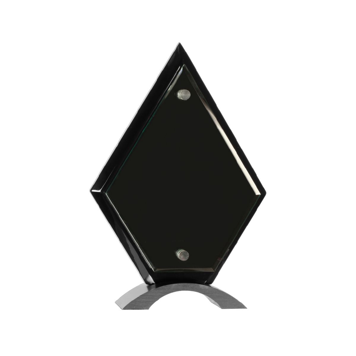 10" Diamond Black Piano Finish Floating Jade Glass Standup 2