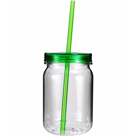 24 oz. Plastic Mason Jar 1
