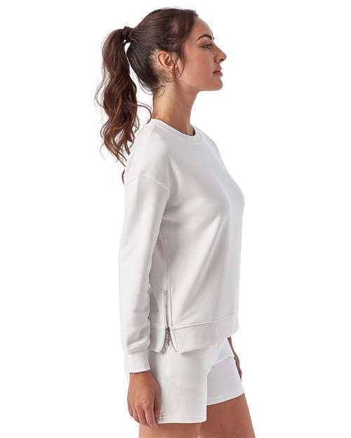 Women's Billie Side-Zip Crewneck Sweatshirt - TD600 3