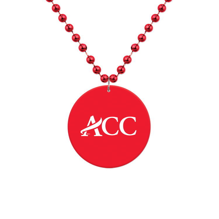 Medallion Bead Necklace w/ Medallion 23