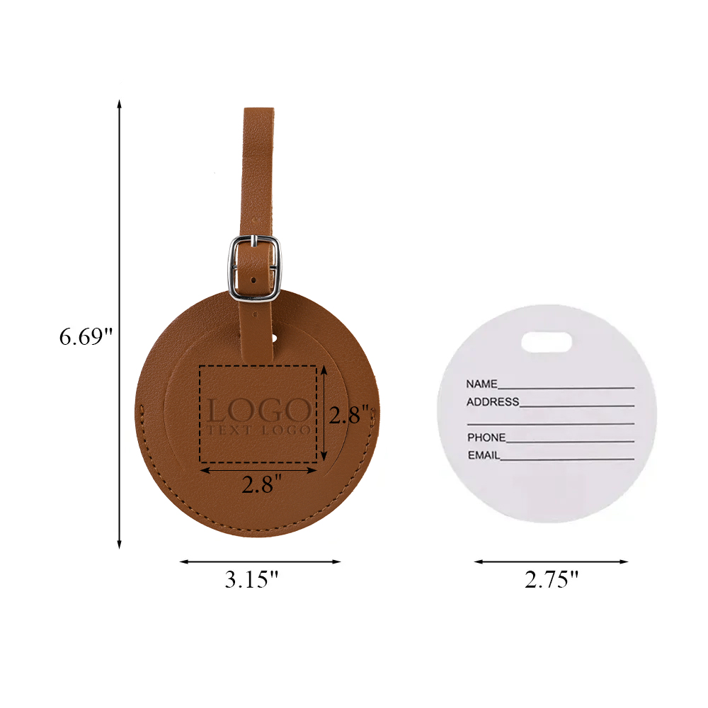 Round Flap Luggage Tags With Logo 20