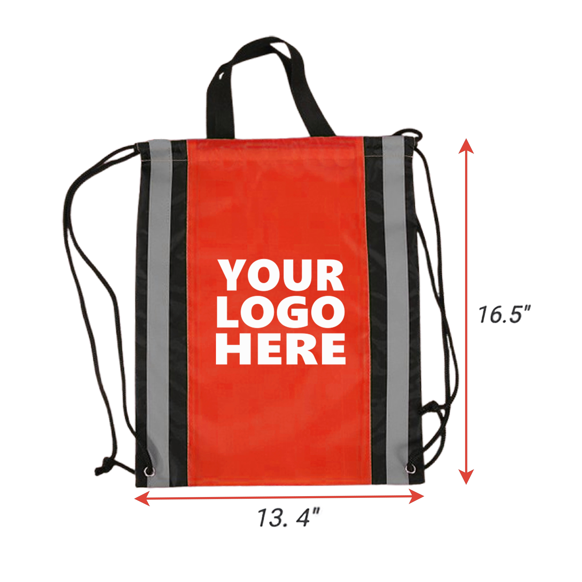 Reflective Sports Gym Drawstring Backpack 2