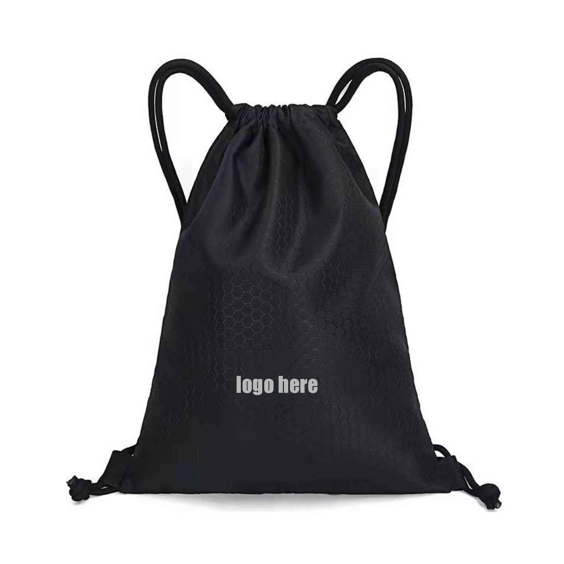 Monochrome Waterproof Drawstring Bag