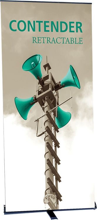 Contender Mega Silver Retractable Banner Stand
