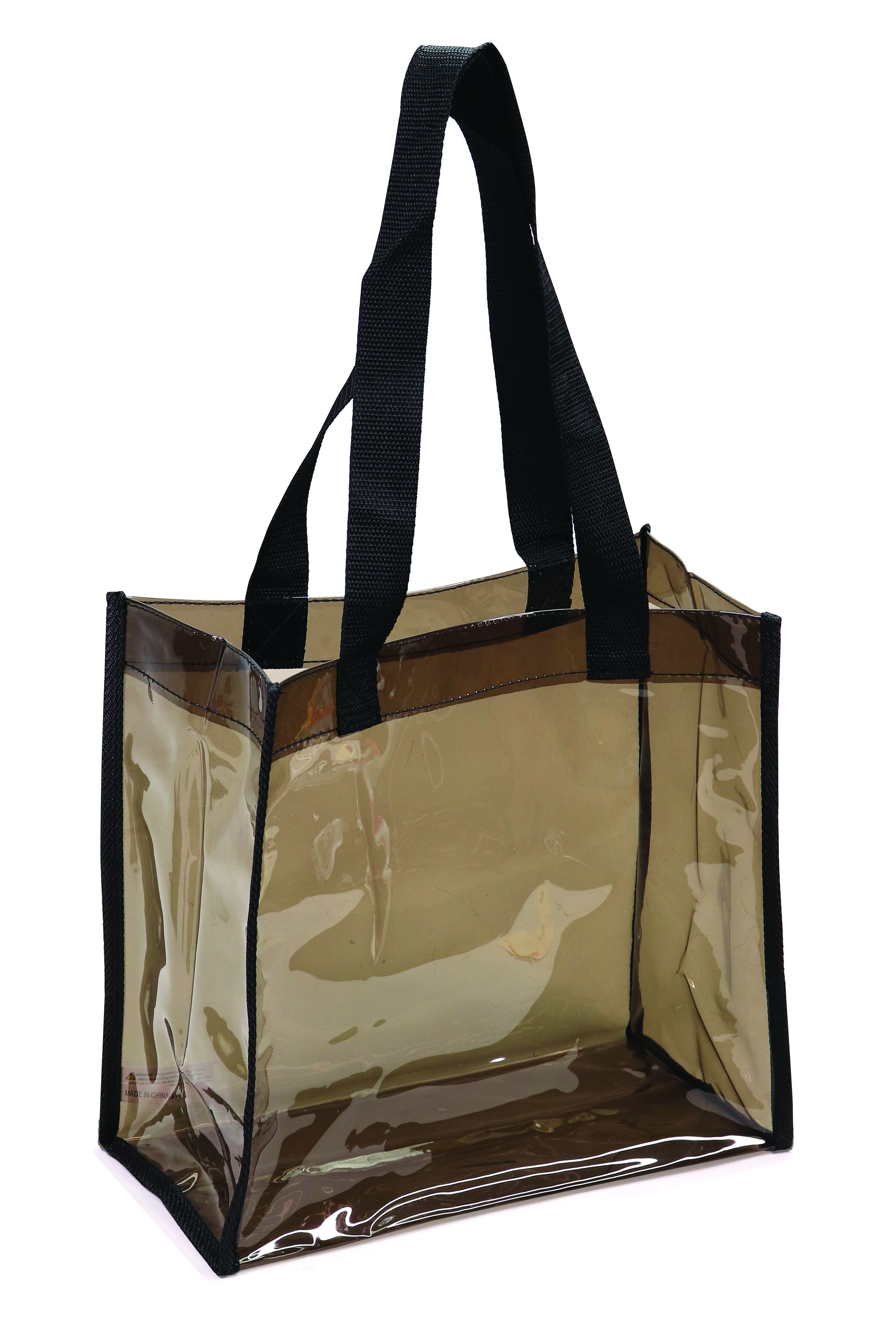 Clear Vinyl Tote Bag with Black Trim 6