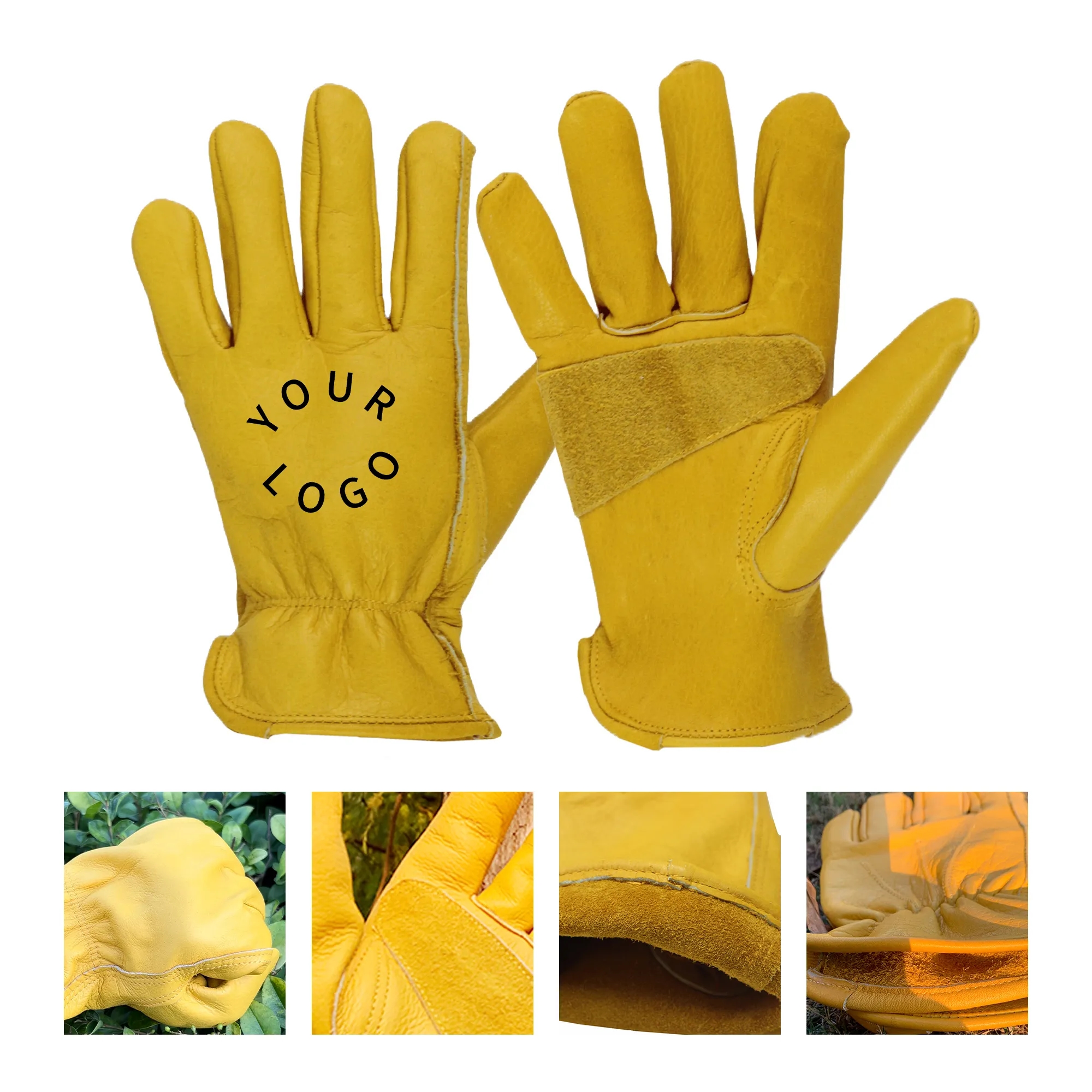 Cowhide Leather Work Gloves 4