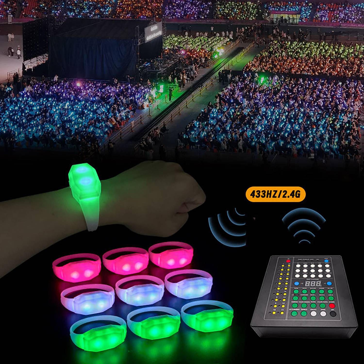 Remote Control LED Light-Up Wristband 3