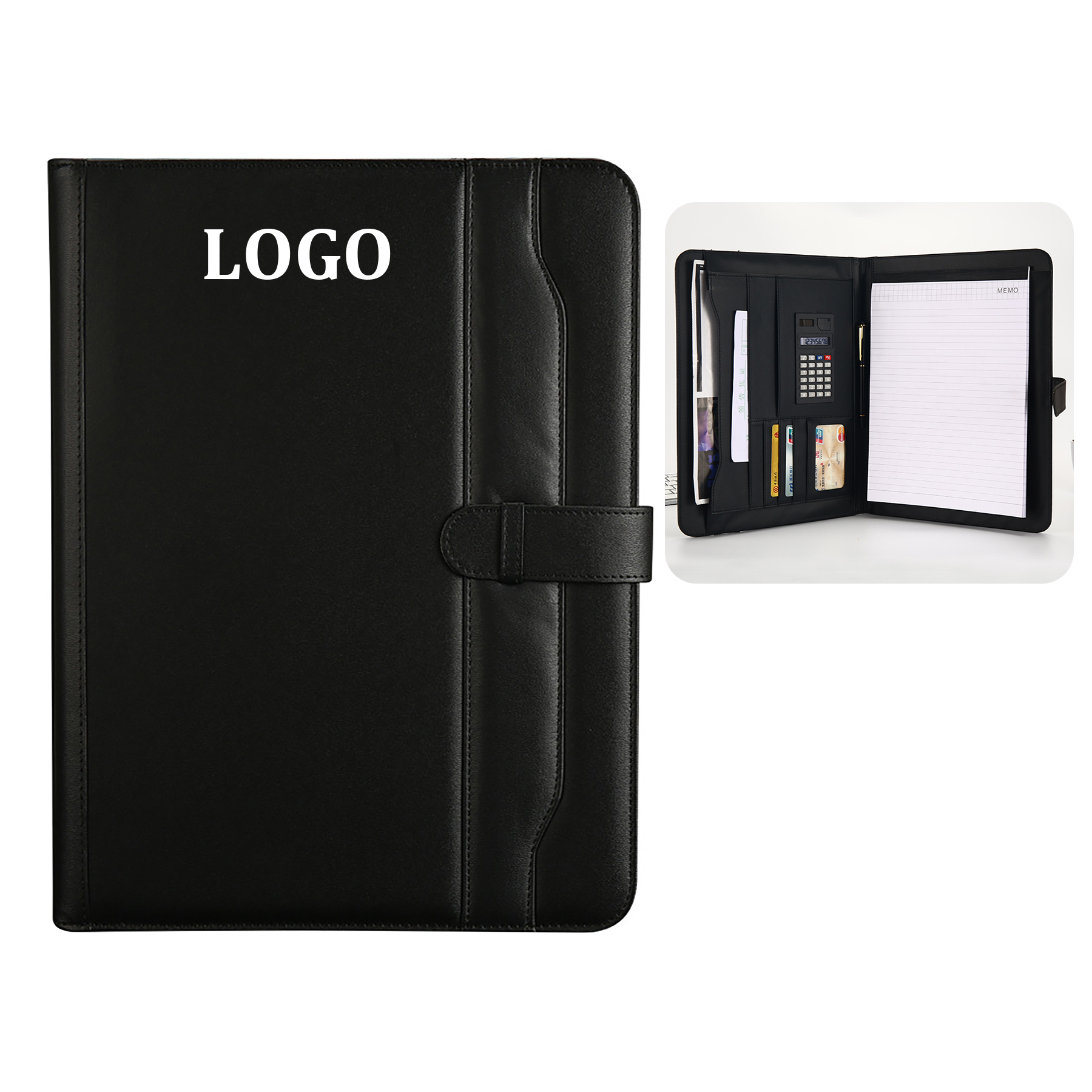 Leather Portfolio With Business Card Holders 1