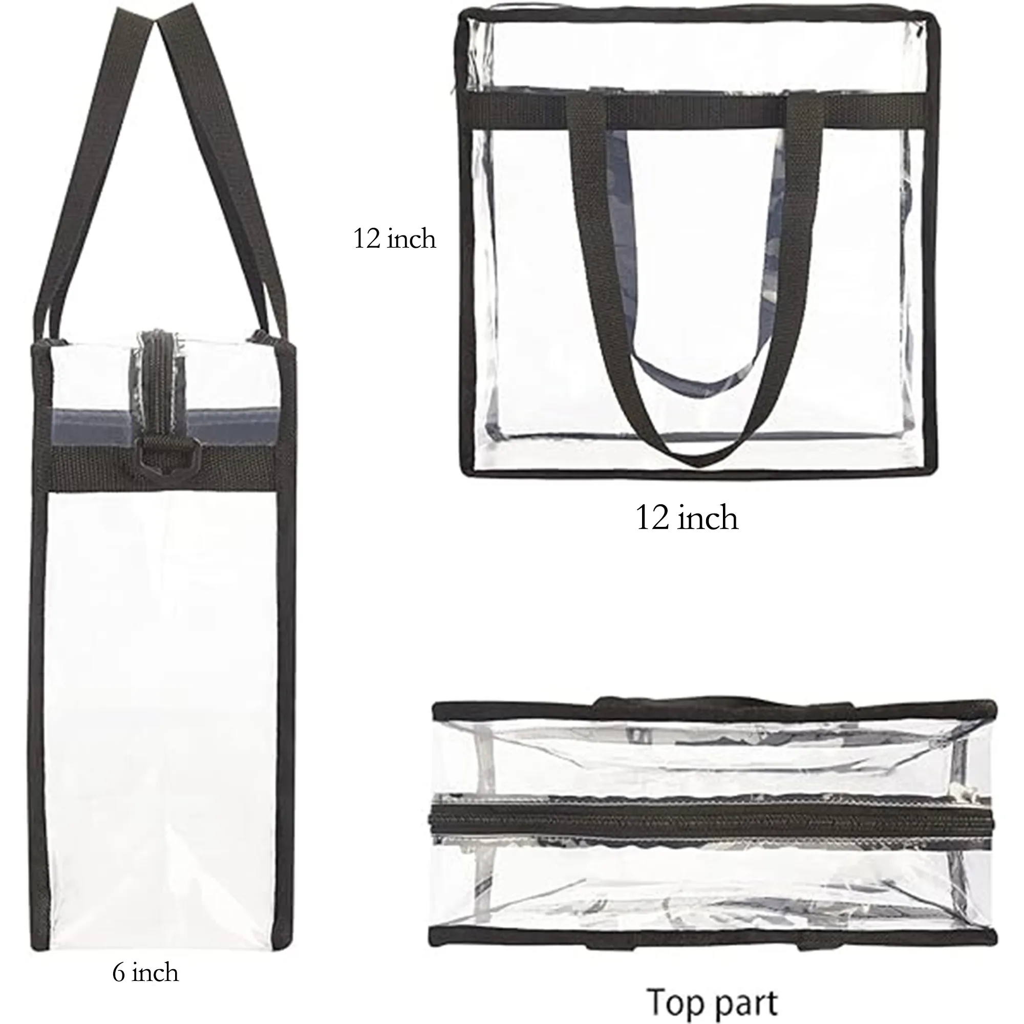PVC Clear Tote Bag With Zipper 3