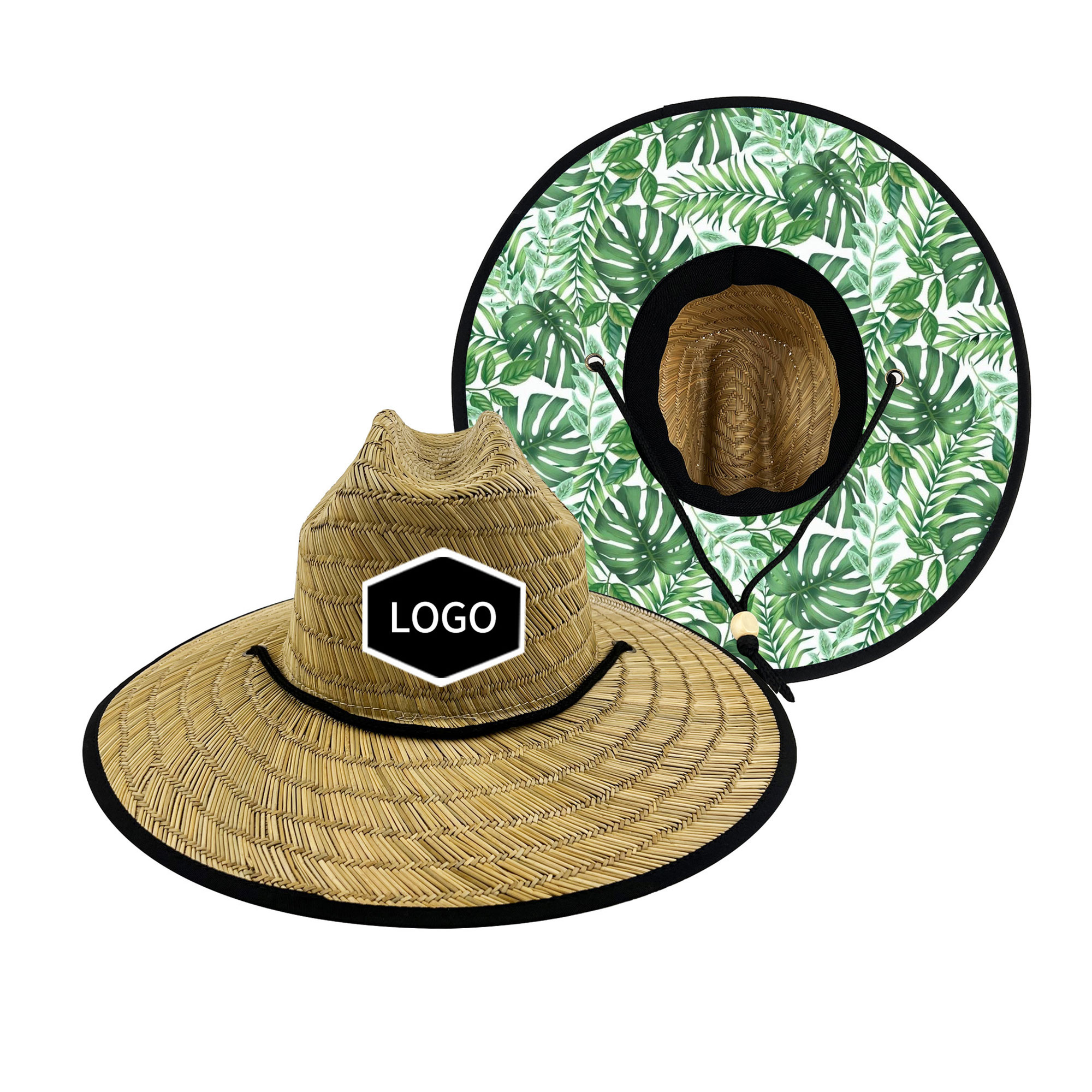 MOQ50 Wide Brim Fishing And Beach Mens Straw Hat 2