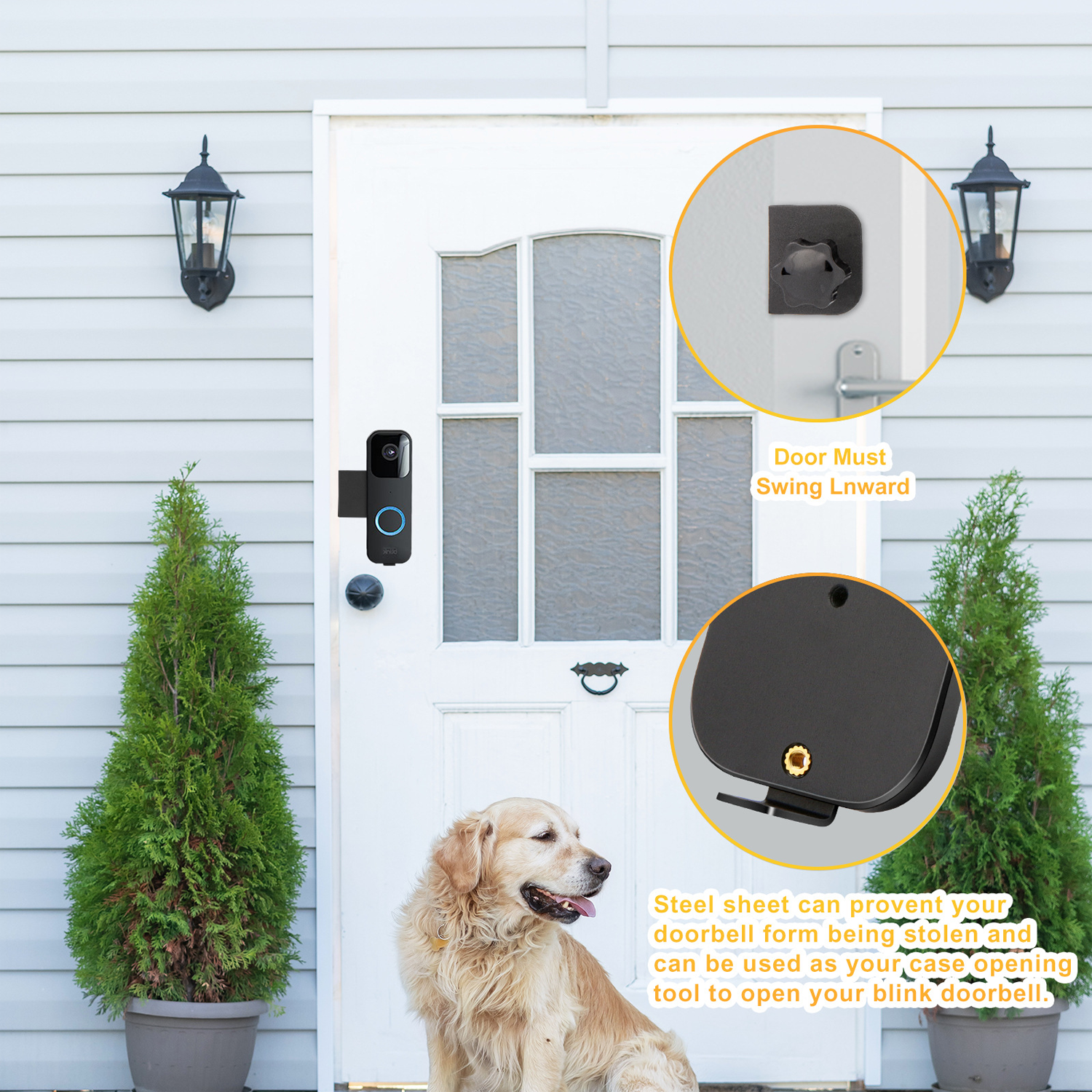 No-Drill Anti-Theft Doorbell Mount w/ Secure Clamp 5