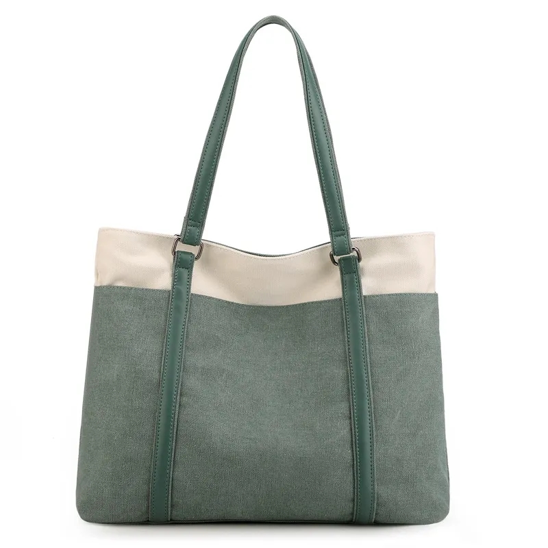 Women Splice Canvas Tote Bag 4