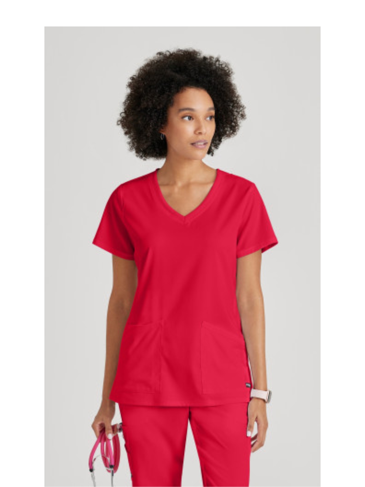 Grey's Anatomy Spandex Stretch - Women's Three-Pocket V-Neck Serena Scrub Top 22
