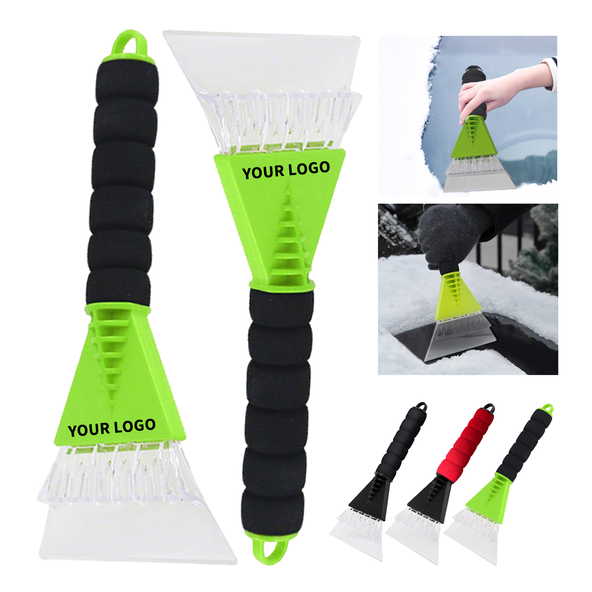 PP Blade EVA Grip Ice Scraper 10.1" Length X 5.4" Width 3