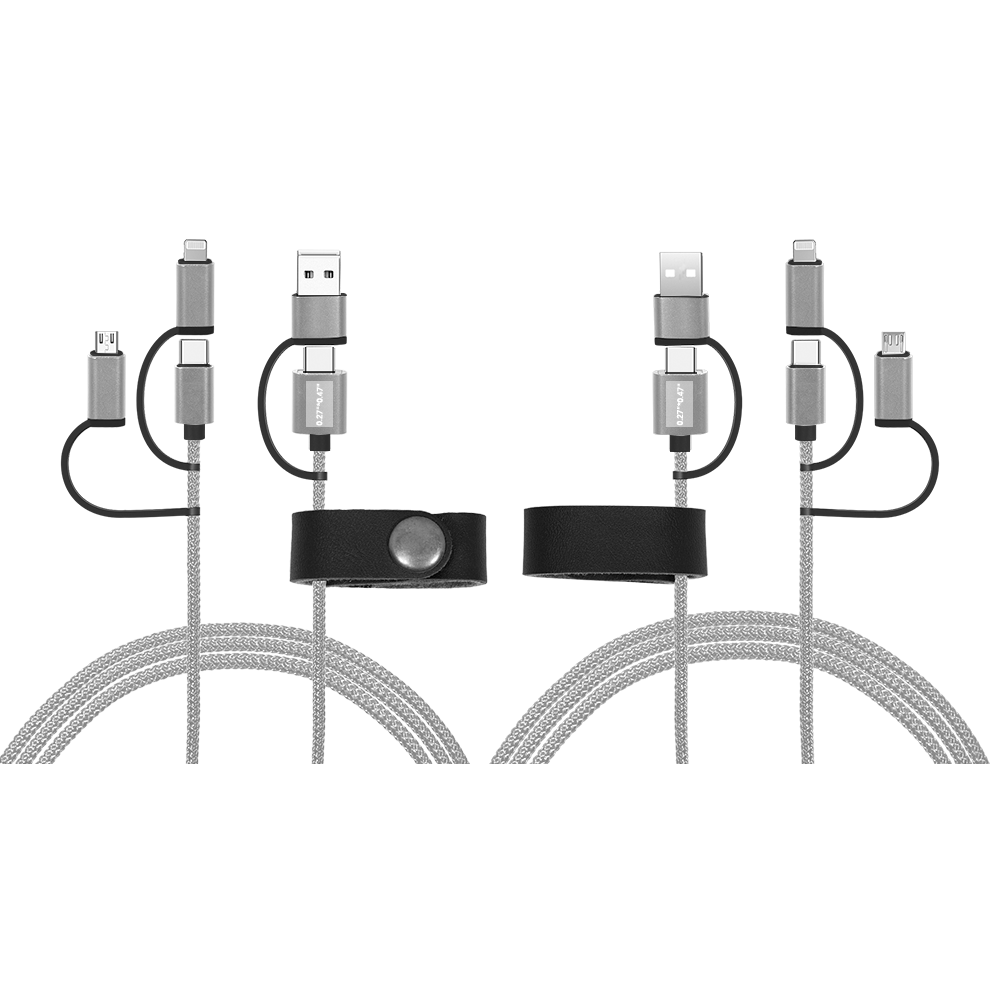 Bay Court 18W PD Braided Cable with Snap Cable Wrap