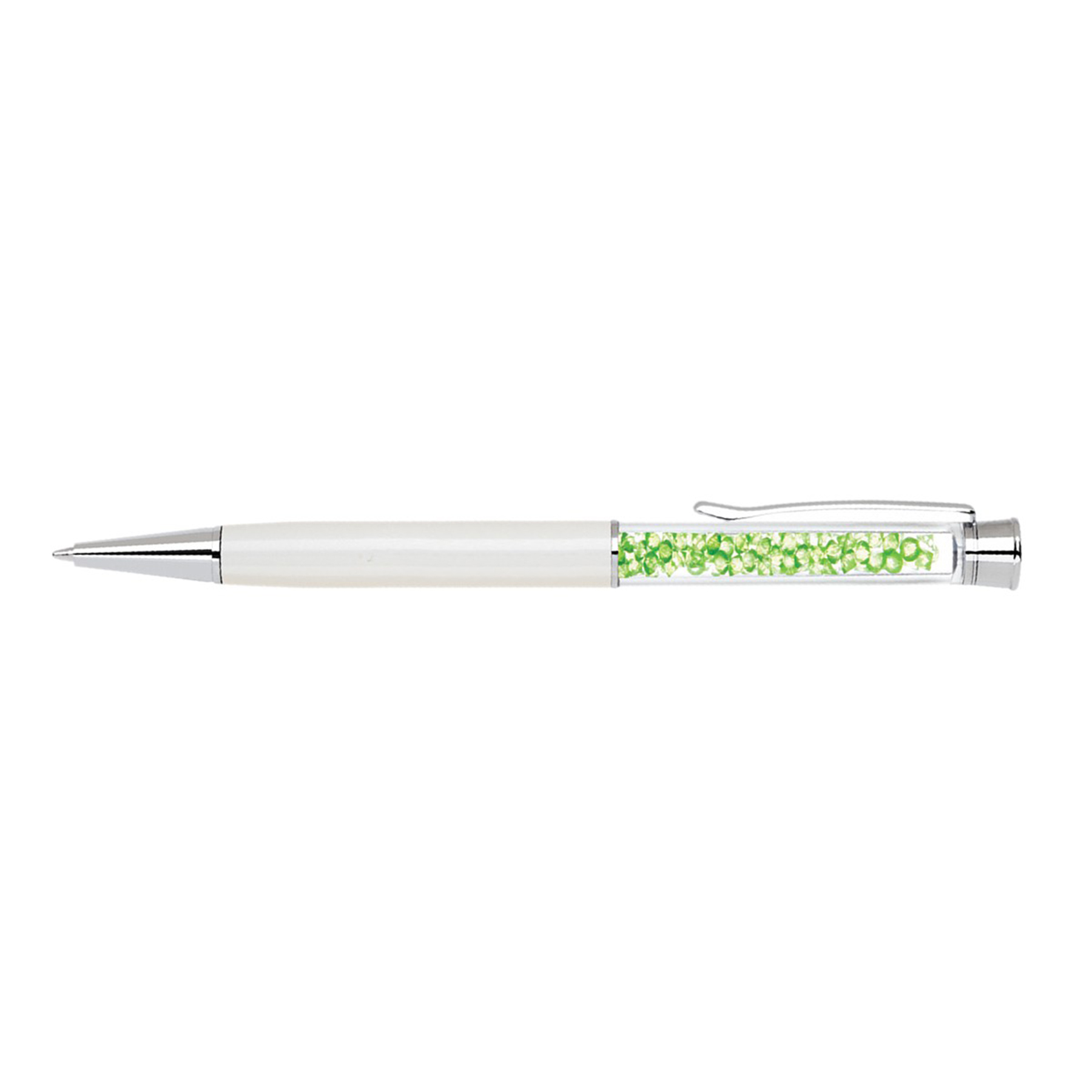 Elegant brass pen with matching crystals and barrel colors 12