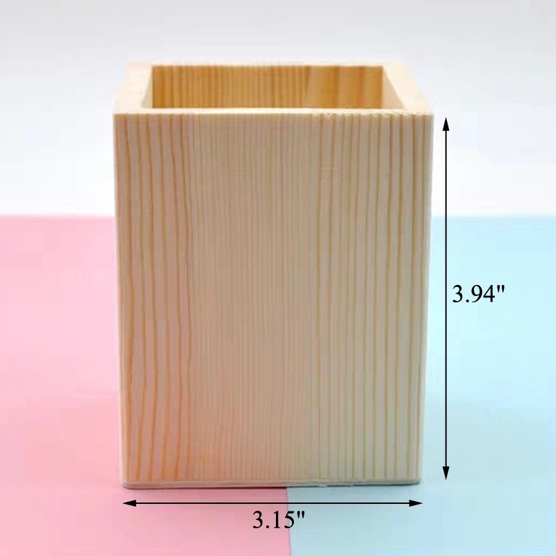 Pine Wood Desk Pen Pencil Holder 5