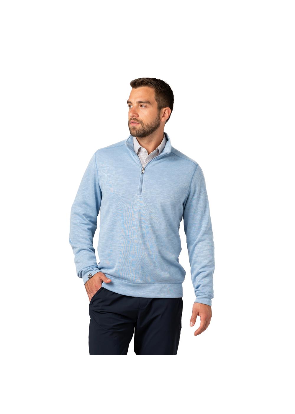 Storm Creek Men's Shoreliner Cotton/Bamboo Blend Quarter Zip, custom hoodie or sweatshirt with logo imprint 10