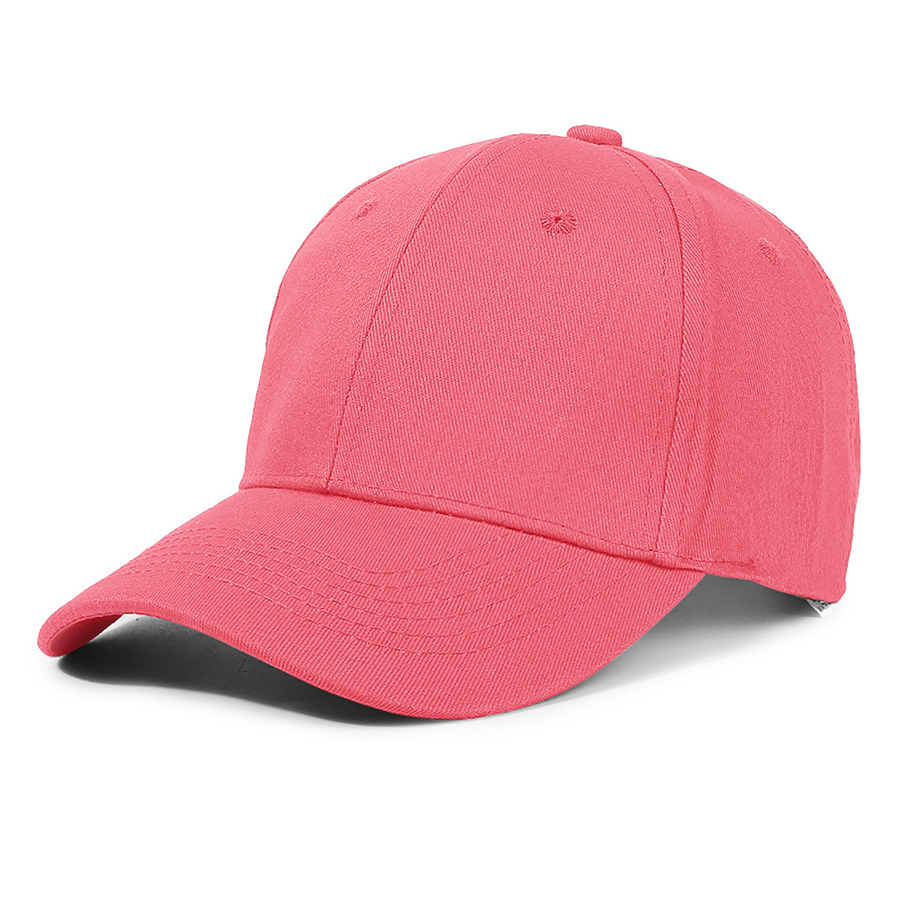 Stock Solid Color Cotton 6-Panel Baseball Cap w/ D-Ring 45