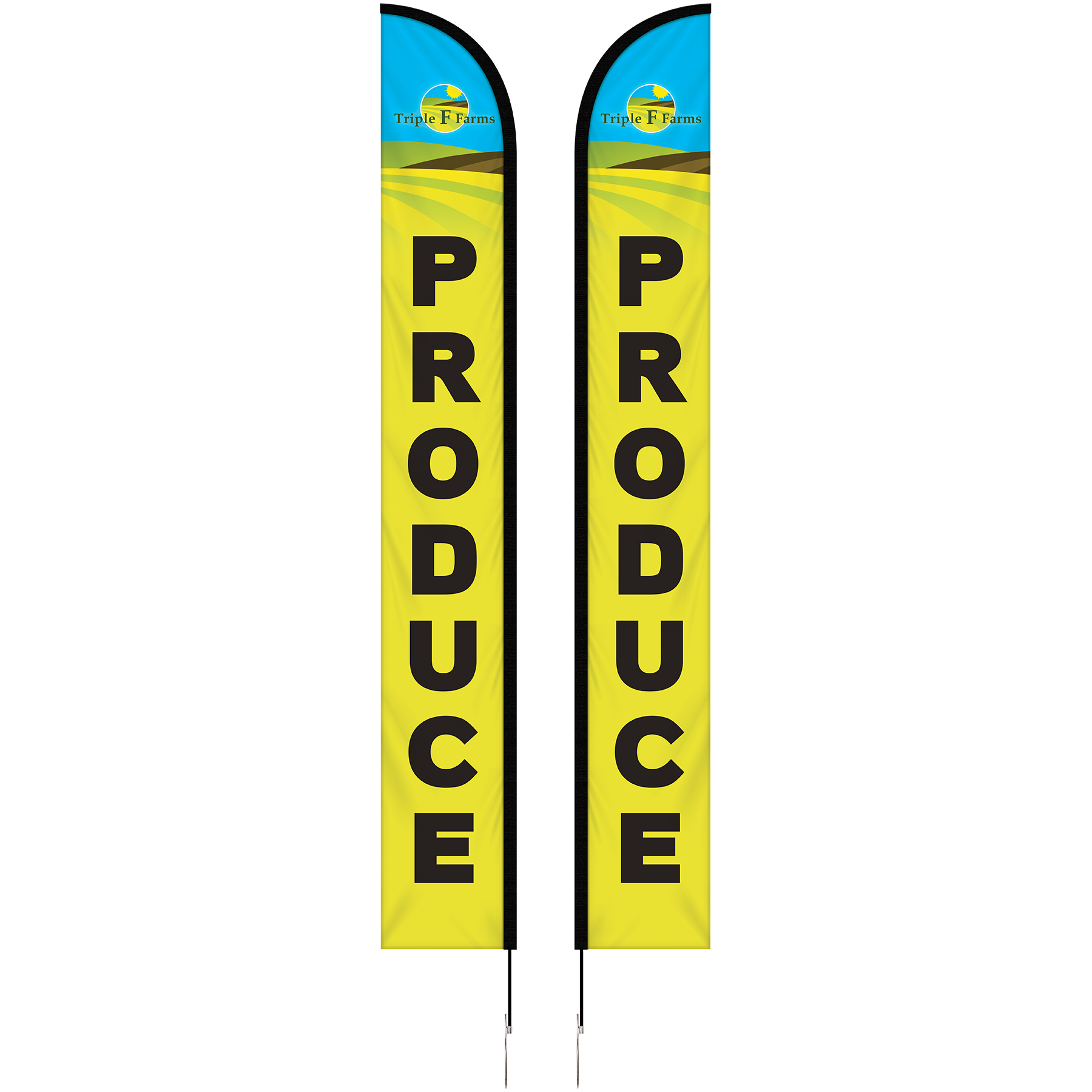 15' Double Sided Portable Half Drop Banner w/ Hardware Set 17