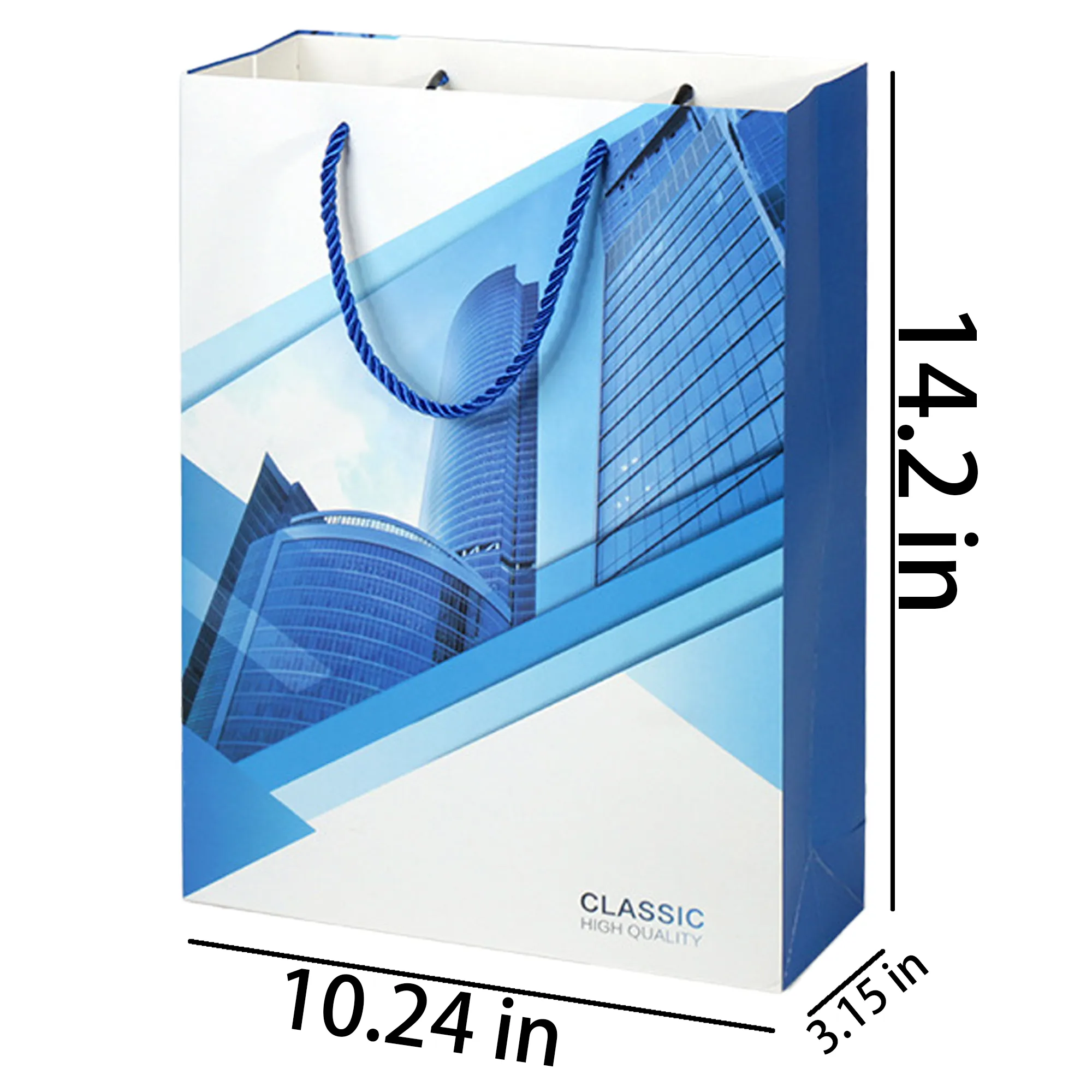 Full-color Print White Card Paper Tote Bag Gift Promotional 3