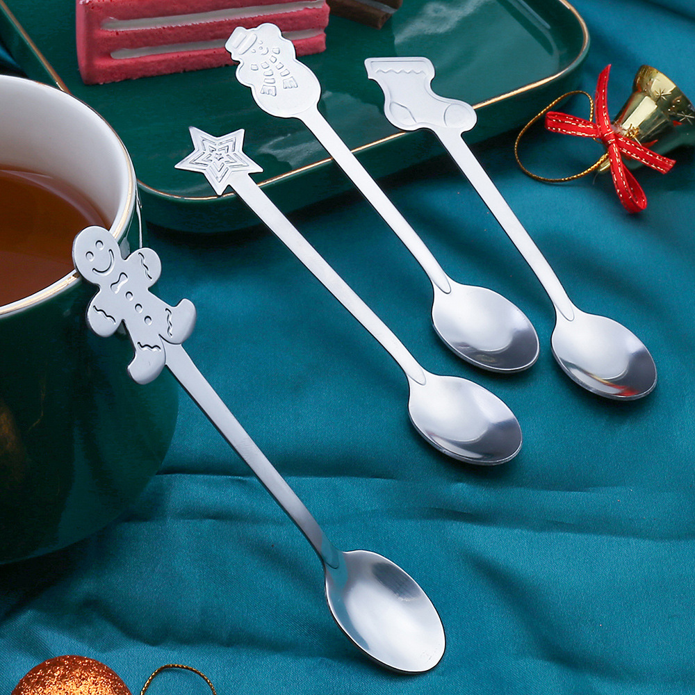 Christmas Stainless Steel Spoon Set 5