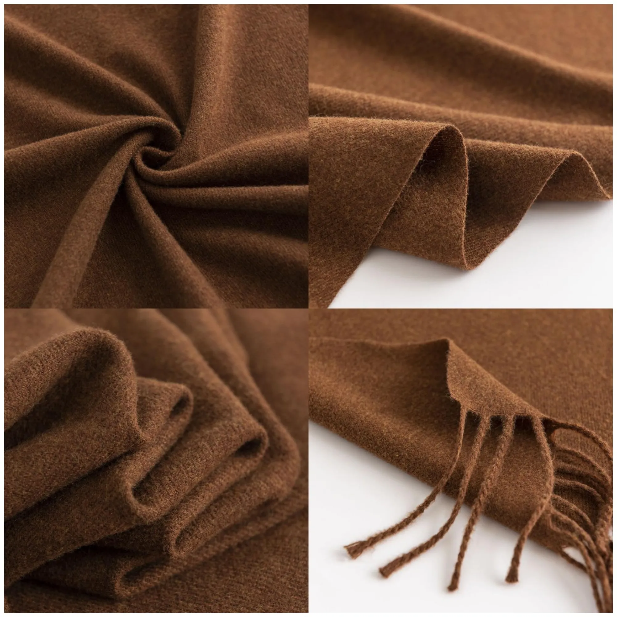 MOQ50 Cashmere Pashmina Woven Scarf & Fringes 2