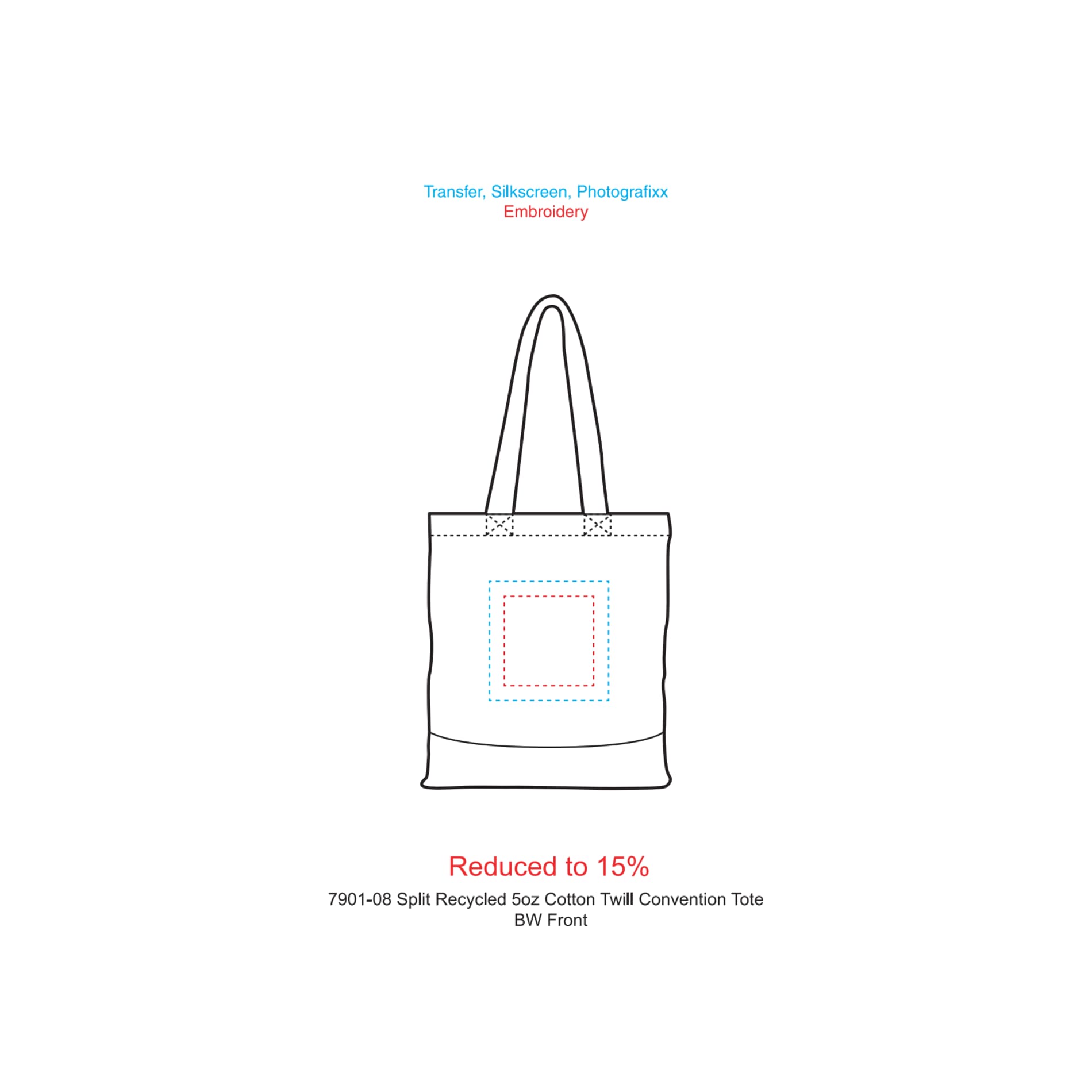 Split Recycled 5oz Cotton Twill Convention Tote 163