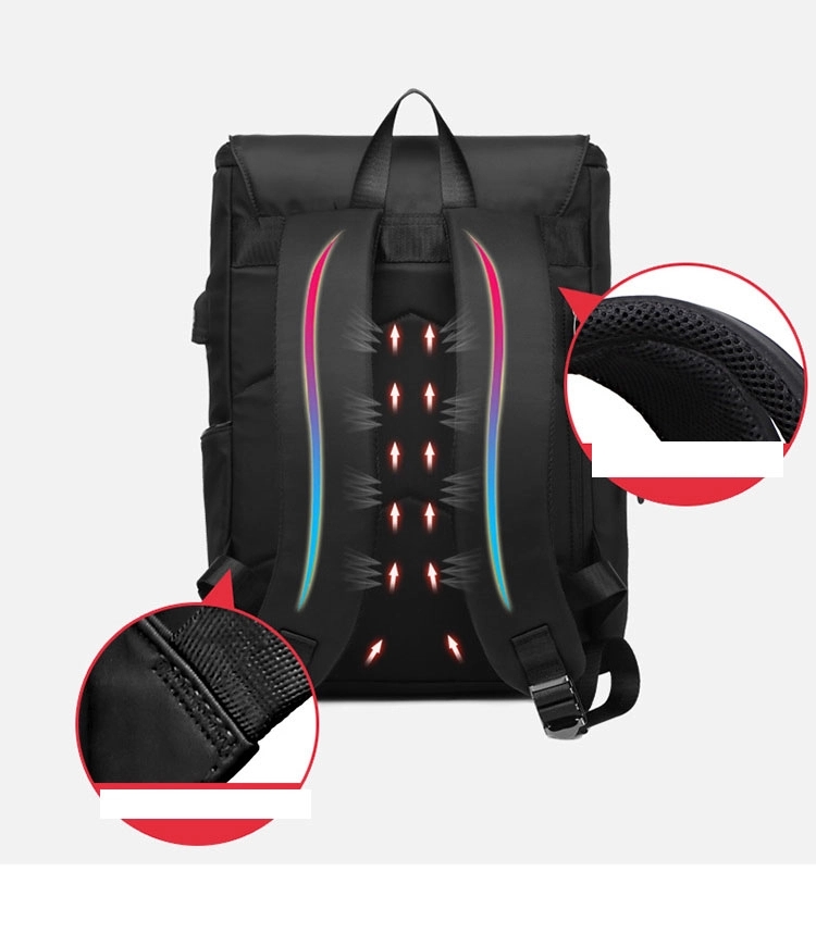 Custom Men's Sports Waterproof Laptop Bags with USB Port 4