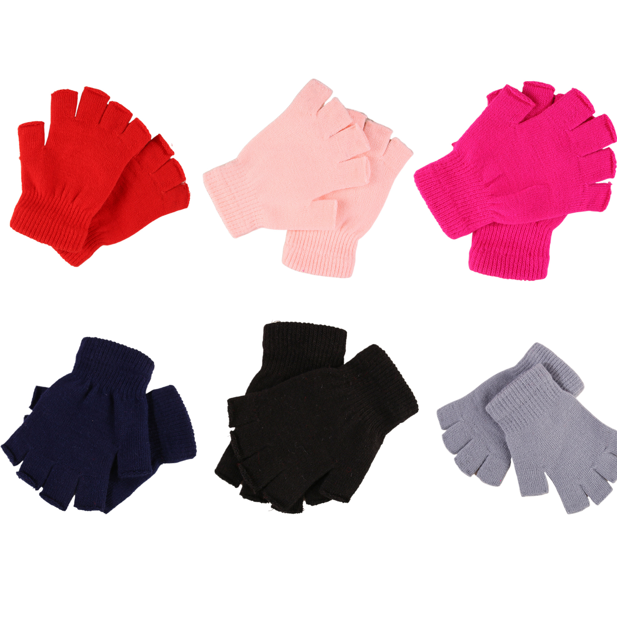 Winter Knitted Two Finger Half Gloves 5
