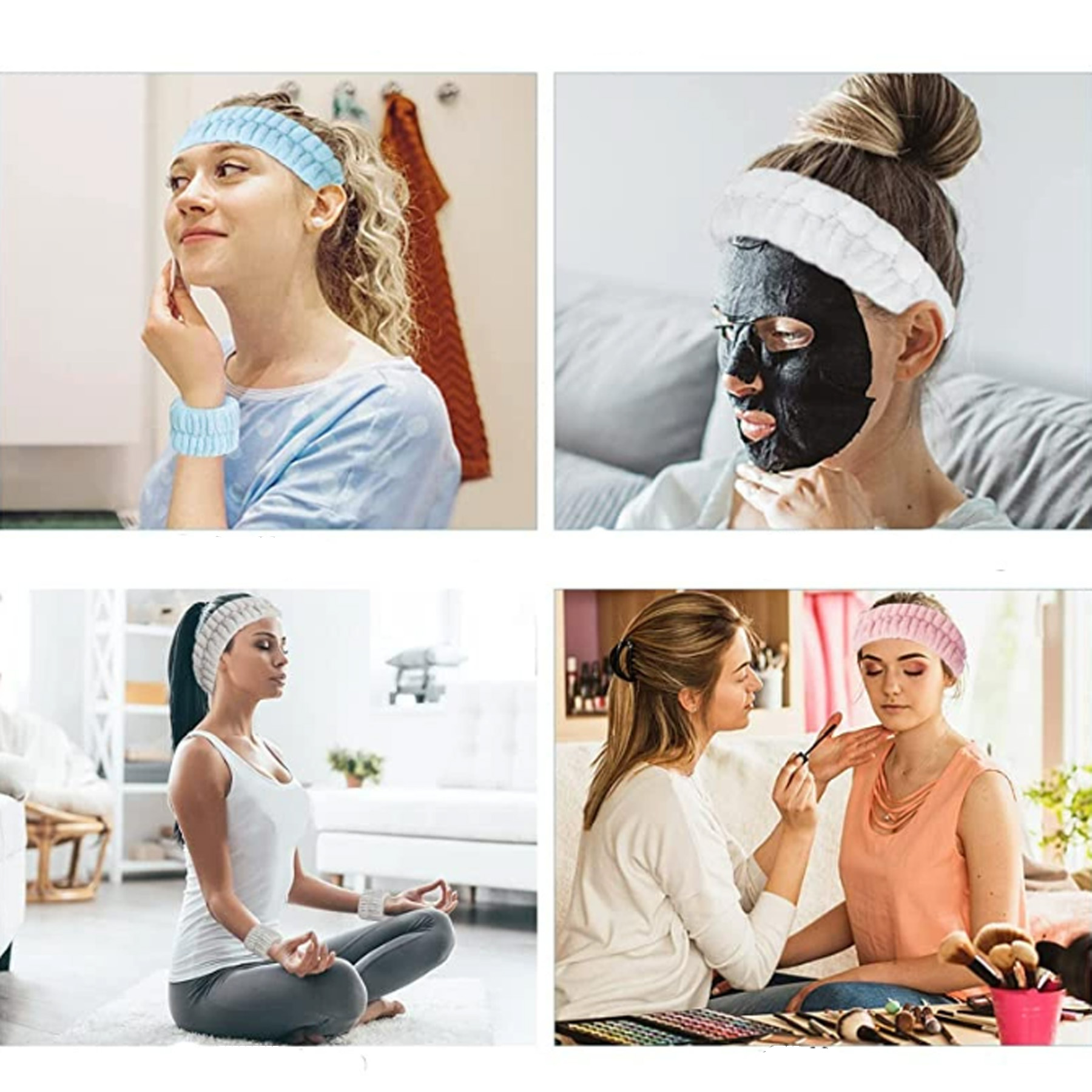 3pcs Face Wash Headband Wristband Set 3