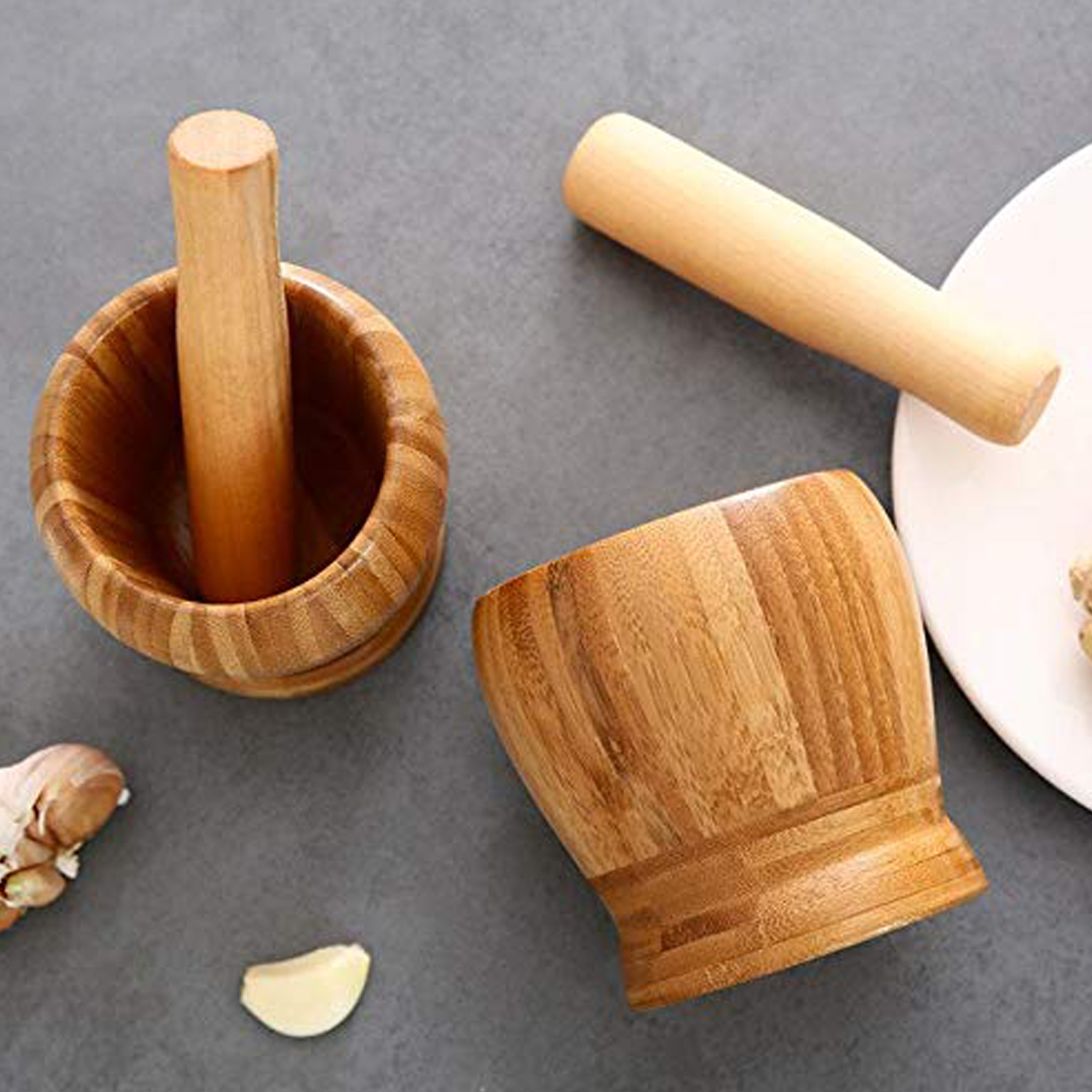 Wooden Garlic Masher 10