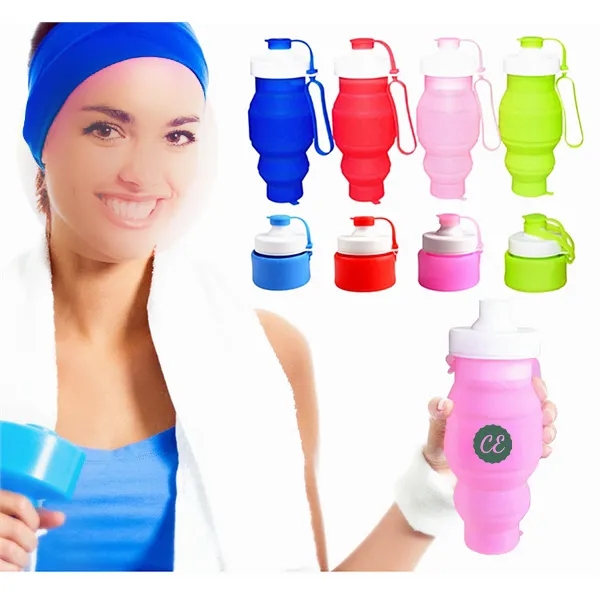 18oz Travel Folding Water Bottle 2