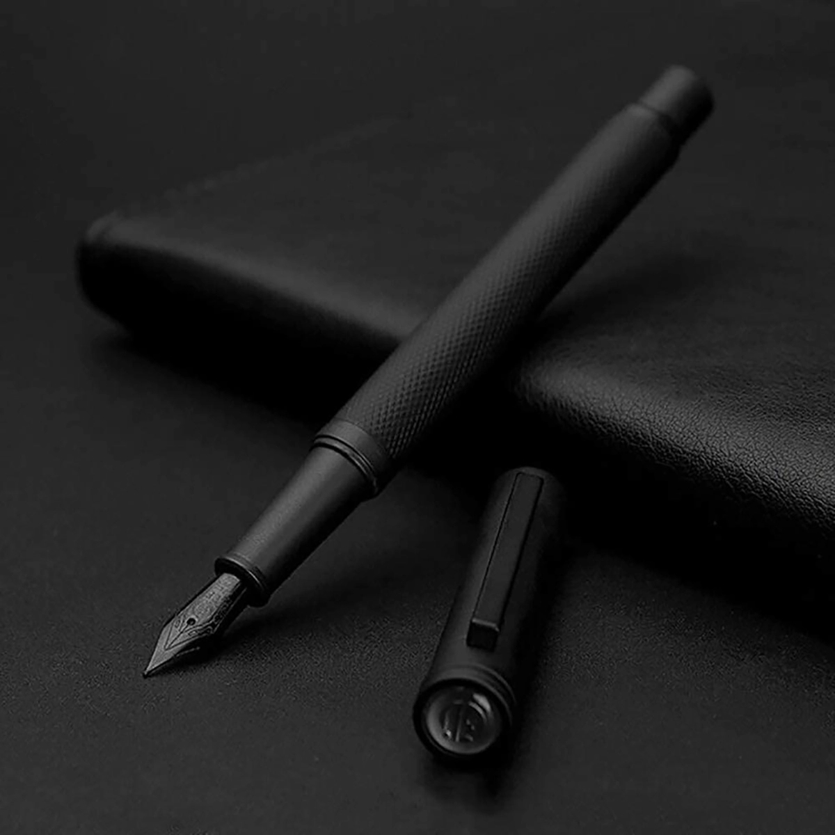 Matte Black Fountain Pen Extra Fine Nib Classic Design 1