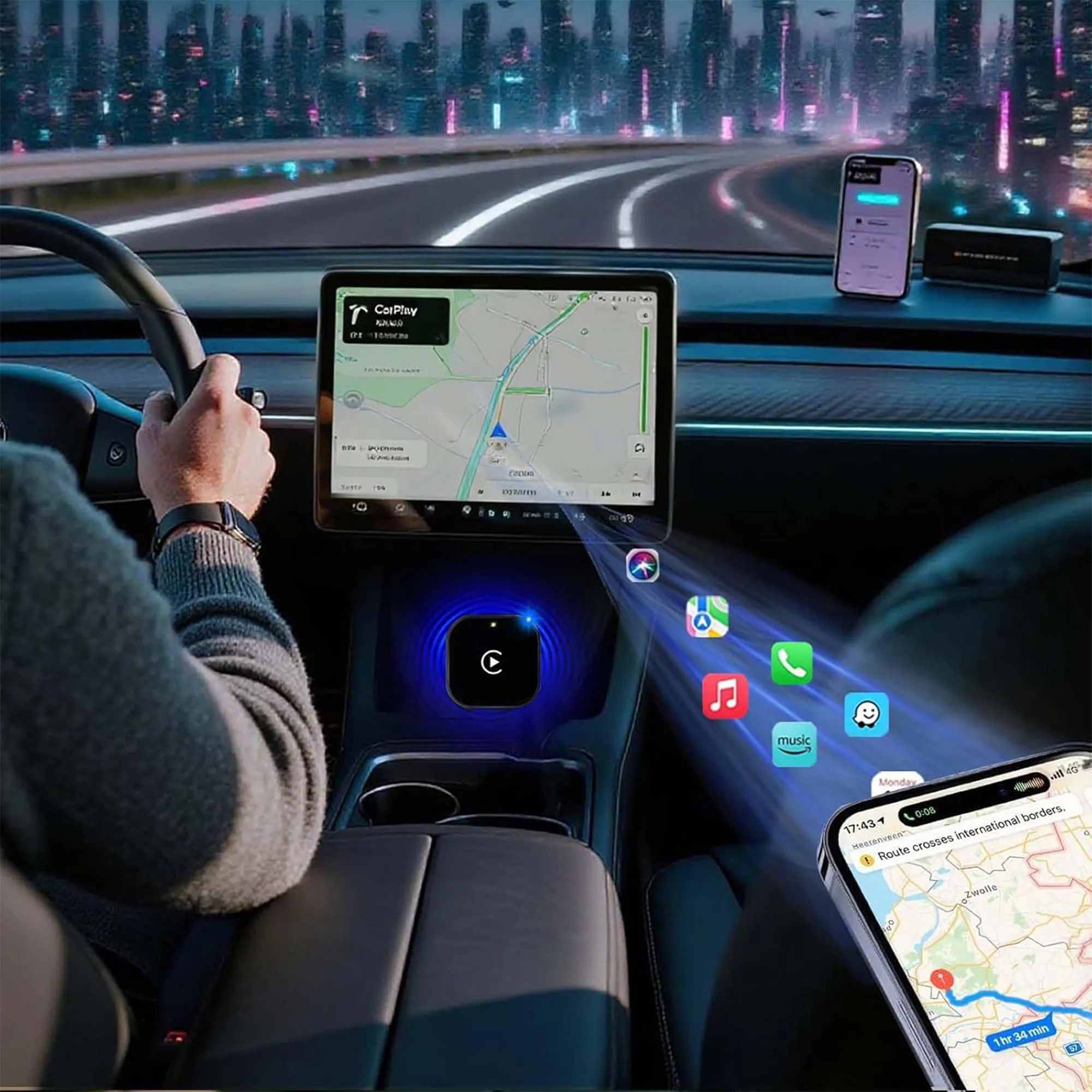 2 In 1 Wireless CarPlay And Android Auto Adapter 5