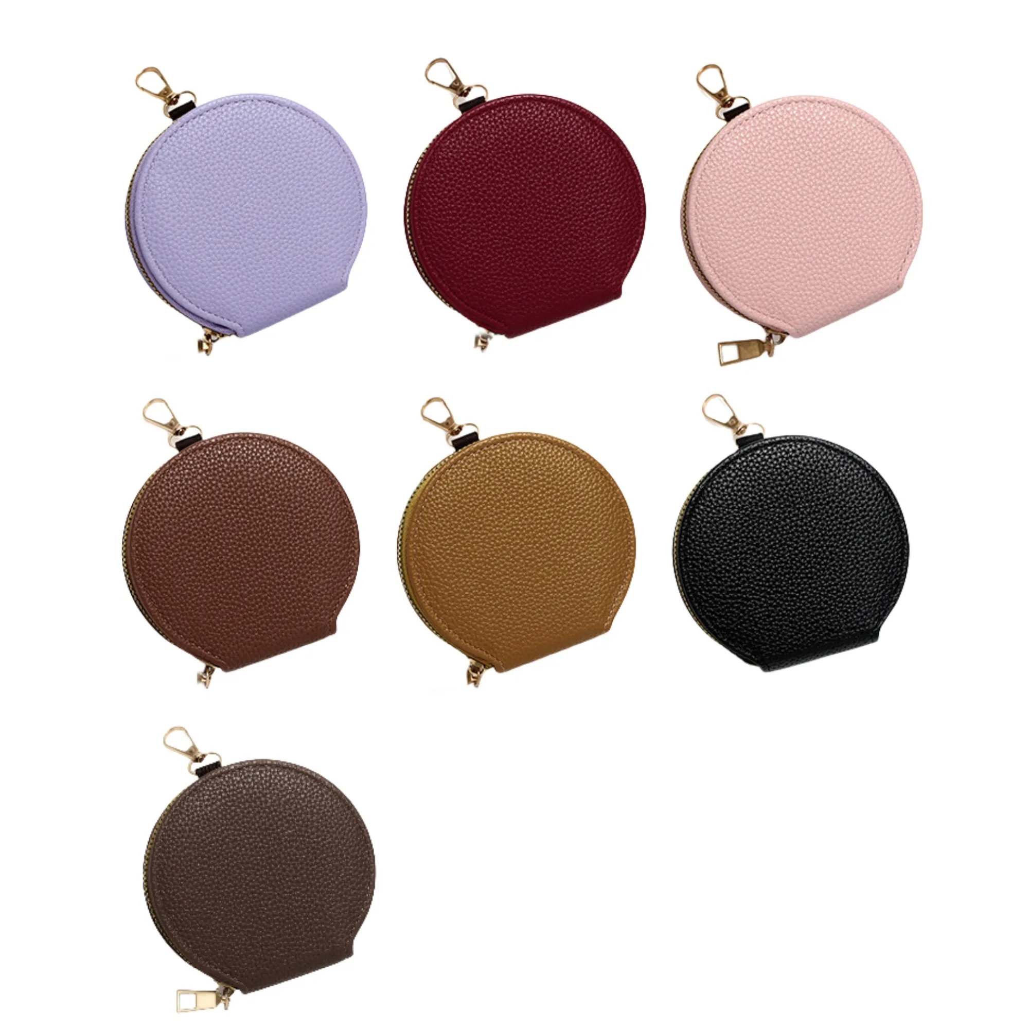 Zippered Coin Purse Wallet Card Pouch With Keychain 3