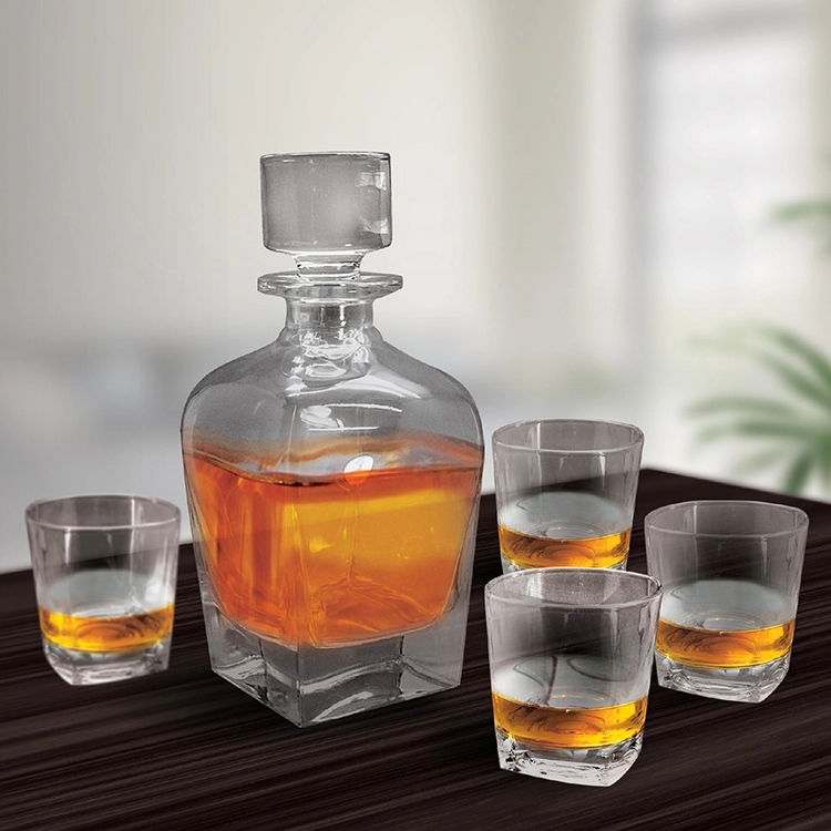 5-PC Brandy and Whiskey Decanter Set, custom bottle opener with logo imprint 3