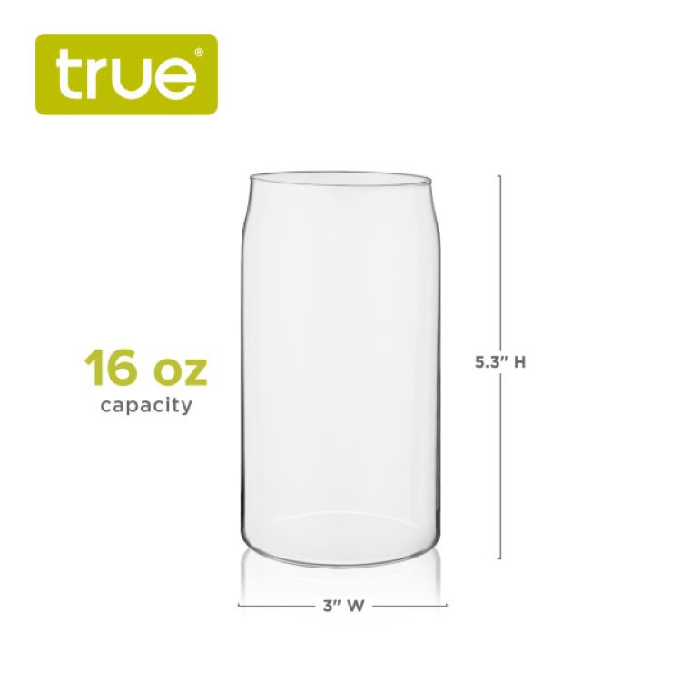 True® Beer Can Pint Glass, set of 4 10