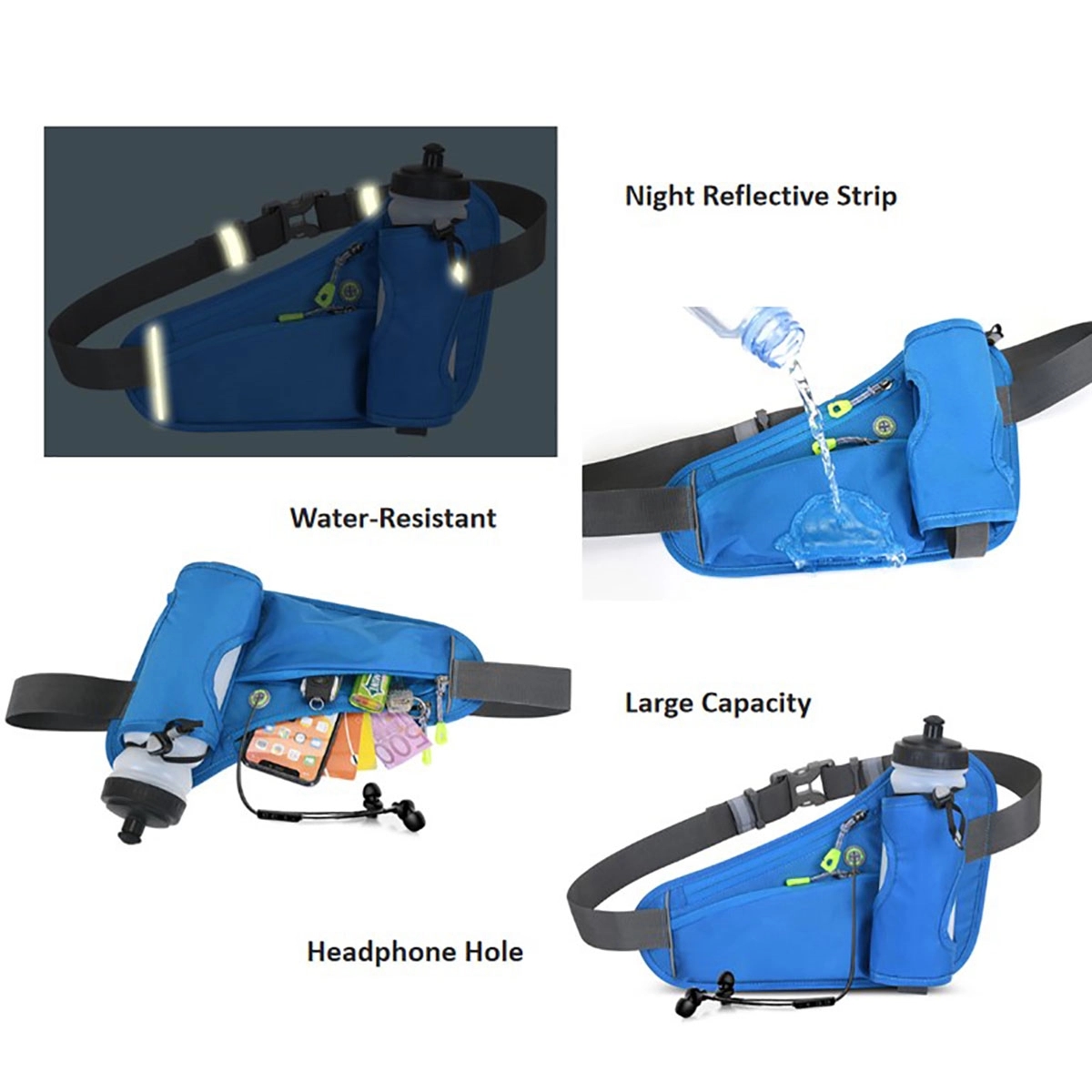 Running Fanny Pack With Water Bottle Hydration Holder 3